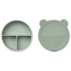Liewood Rosie Tiefer Menüteller mit Deckel Mr. bear/faune green/dove blue mix Outlet