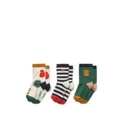 Liewood Silas Baumwoll Socken 3er Pack The liewood gang / Sandy mix Hot