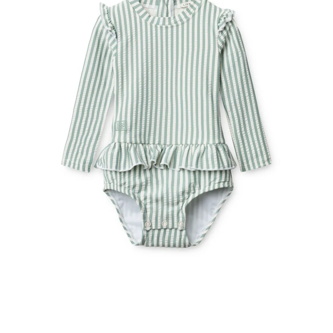 Liewood SILLE Seersucker-Baby-Badeanzug Y/D stripe Peppermint / Creme de la creme Sale