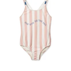 Liewood Suna Gestreifter Badeanzug Y/D stripe Sorbet rose / Creme de la creme Clearance