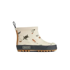 Liewood Tekla Kurzer Regenstiefel mit Print Sea creature / Sandy Discount