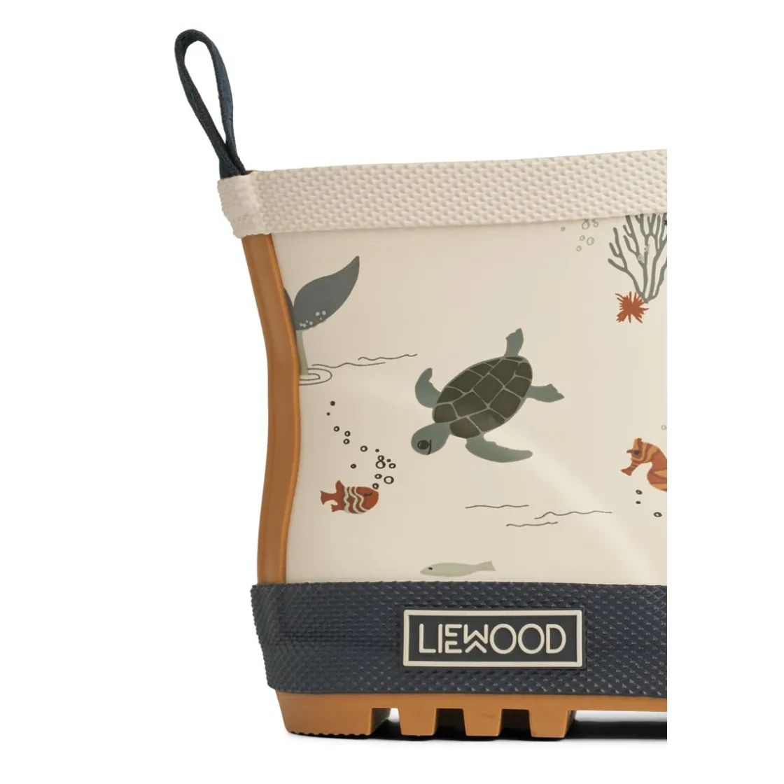 Liewood Tekla Kurzer Regenstiefel mit Print Sea creature / Sandy Discount