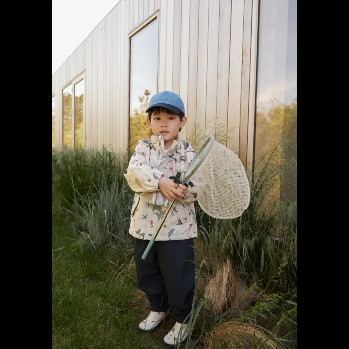 Liewood Tekla Kurzer Regenstiefel mit Print Sea creature / Sandy Discount