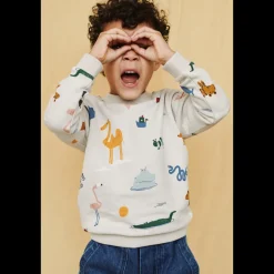 Liewood THORA bedrucktes Sweatshirt Around the world / Sandy Discount