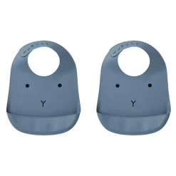 Liewood Tilda Silikon Lätzchen 2er Pack Rabbit blue wave New