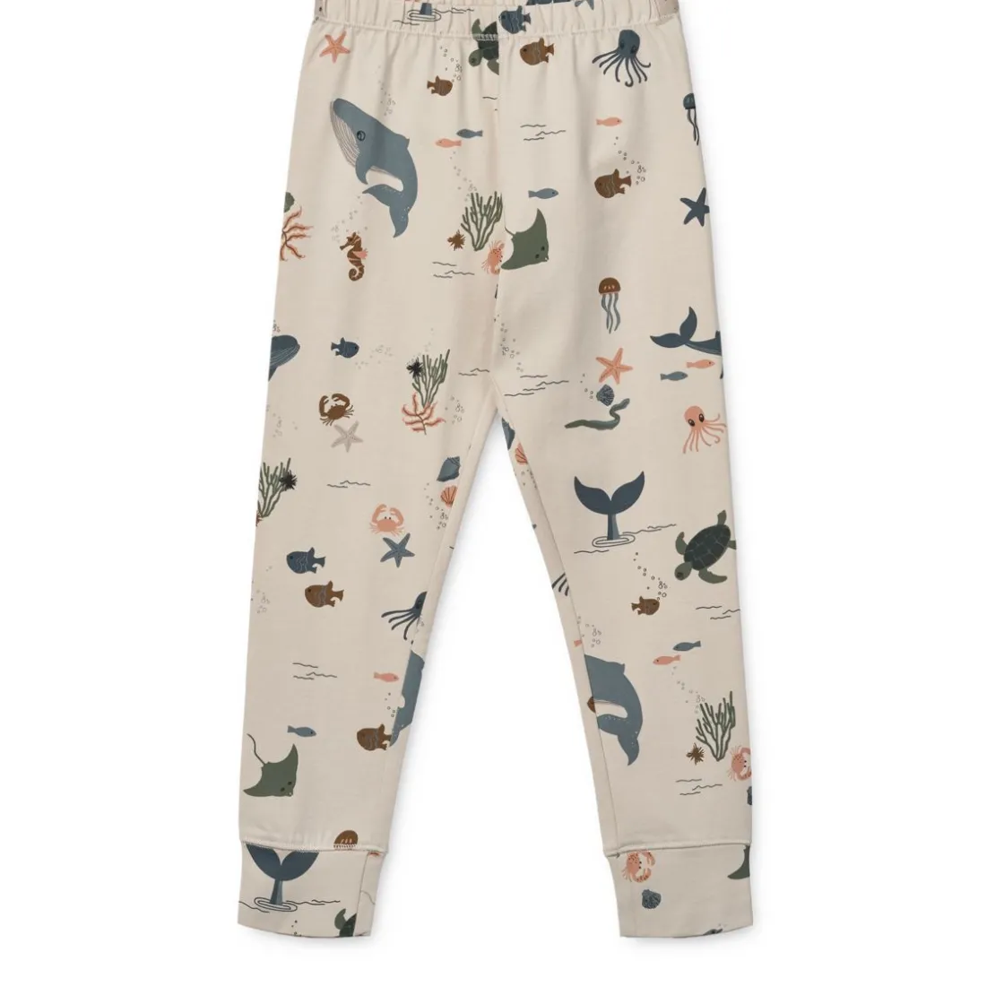 Liewood WILHELM Bedrucktes Pyjama-Set Sea creature / Sandy Hot