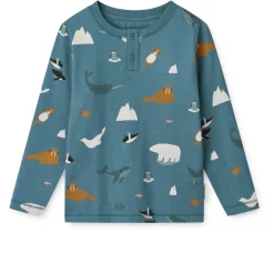 Liewood WILHELM Bedrucktes Pyjama-Set Arctic Sea /Ocean view Outlet