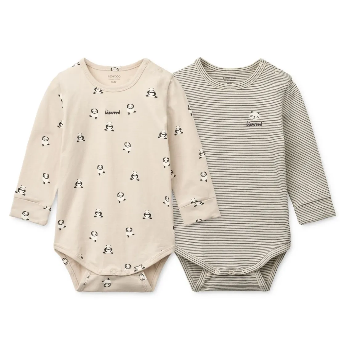 Liewood YANNI Grow Langarm-Body Mini panda / Classic navy stripe / mix
